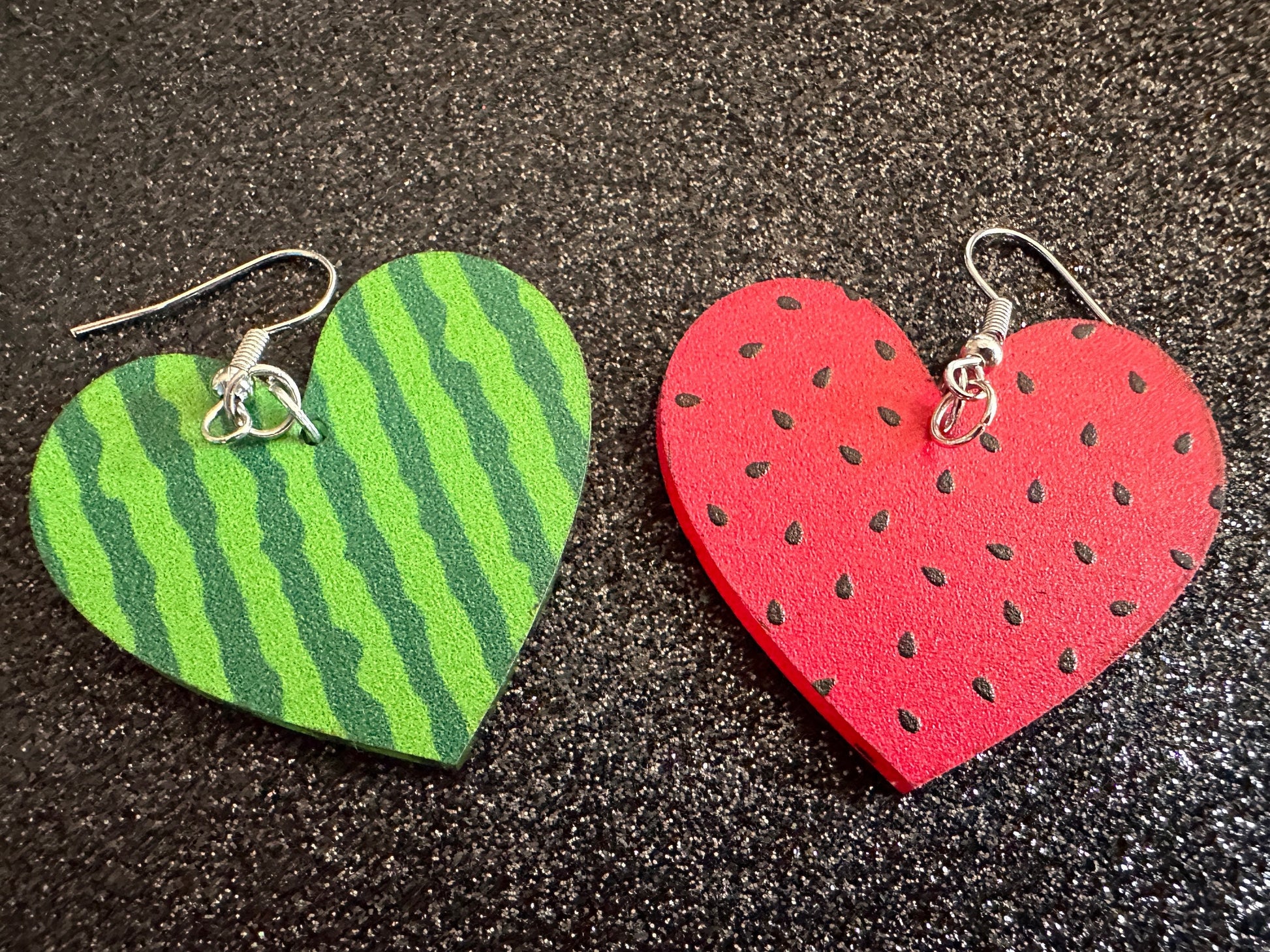 Watermelon Earrings: Laser Cut Acrylic Watermelons, Fruit, Summer Vibes, Food Earrings, Green Earrings, Sugar, Best Gifts for Her/Him/Them