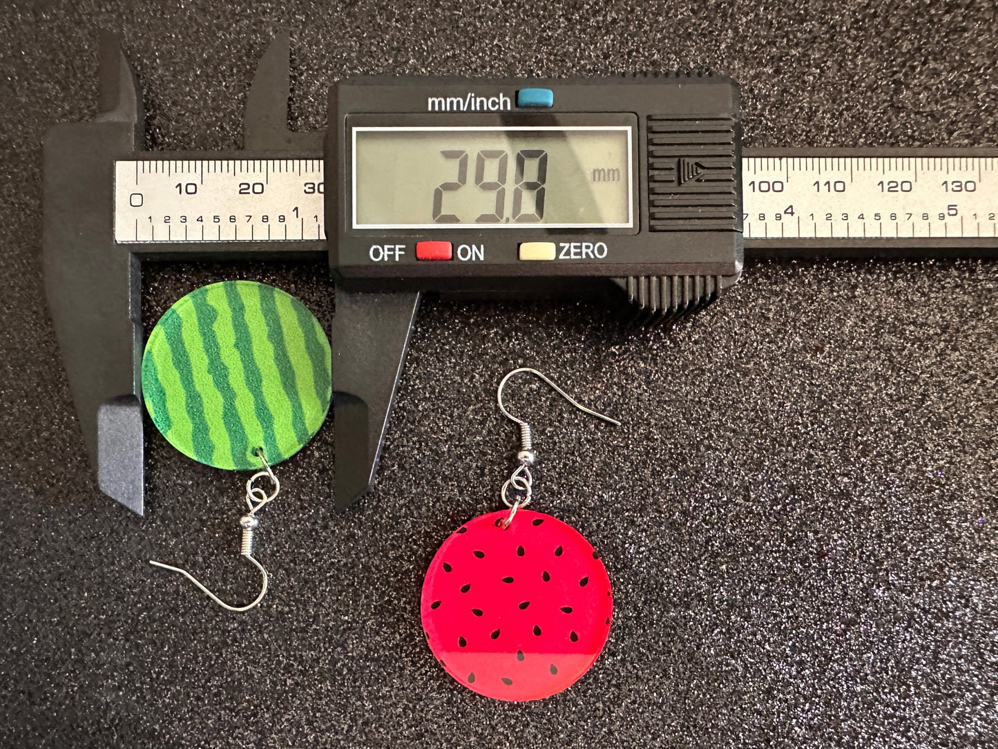 Watermelon Earrings: Laser Cut Acrylic Watermelons, Fruit, Summer Vibes, Food Earrings, Green Earrings, Sugar, Best Gifts for Her/Him/Them