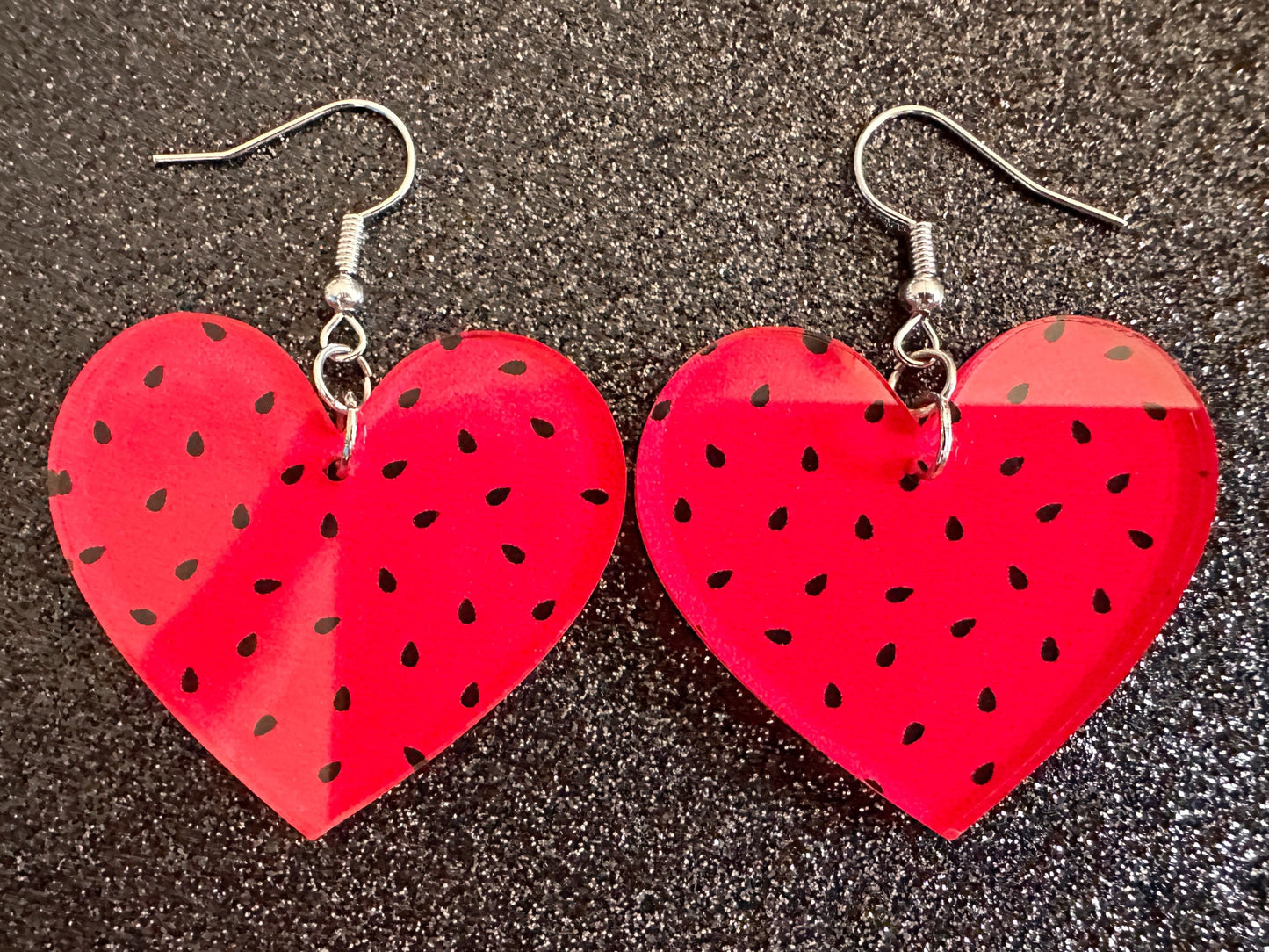 Watermelon Earrings: Laser Cut Acrylic Watermelons, Fruit, Summer Vibes, Food Earrings, Green Earrings, Sugar, Gifts for Her/Him/Them