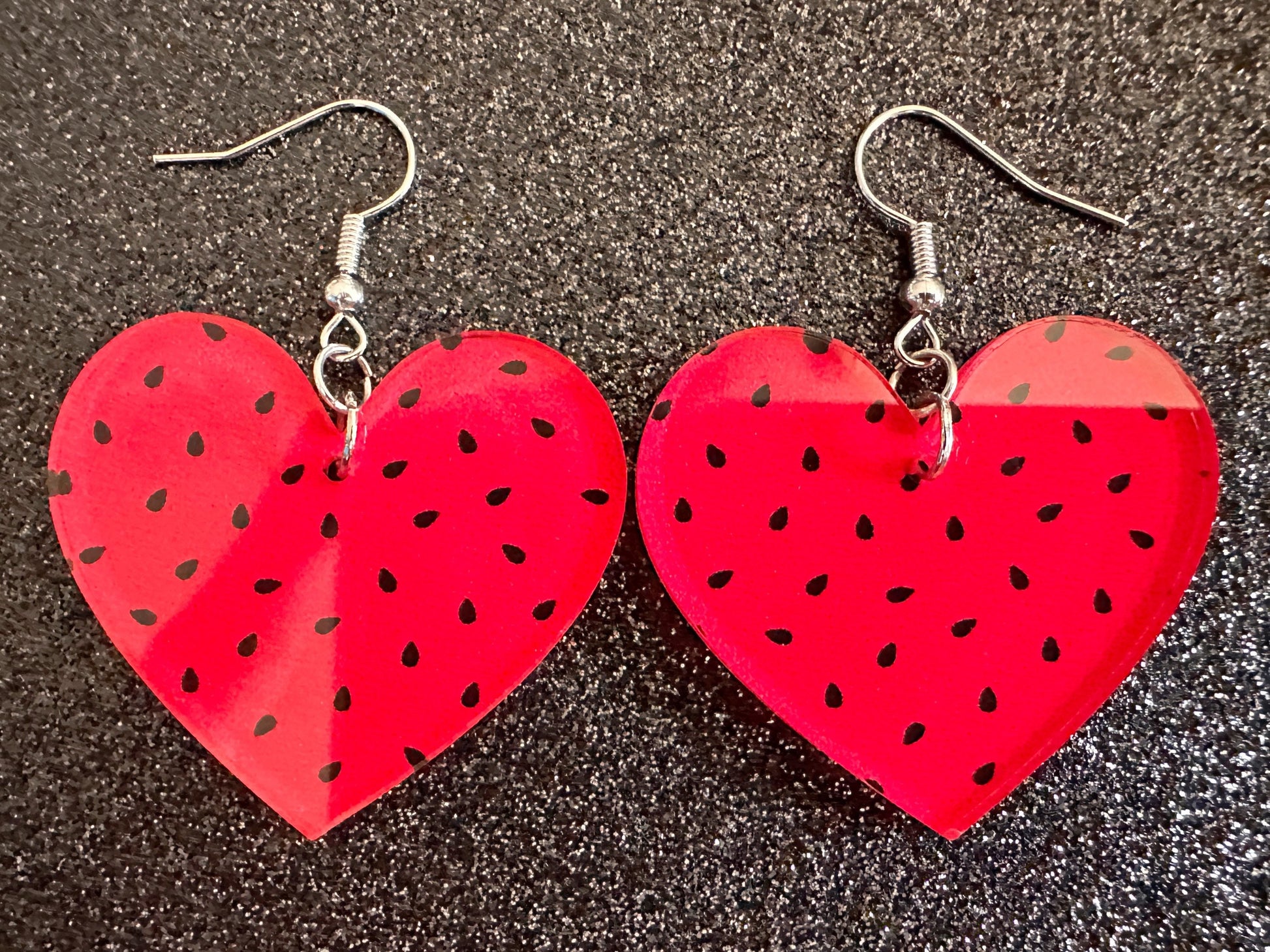 Watermelon Earrings: Laser Cut Acrylic Watermelons, Fruit, Summer Vibes, Food Earrings, Green Earrings, Sugar, Gifts for Her/Him/Them