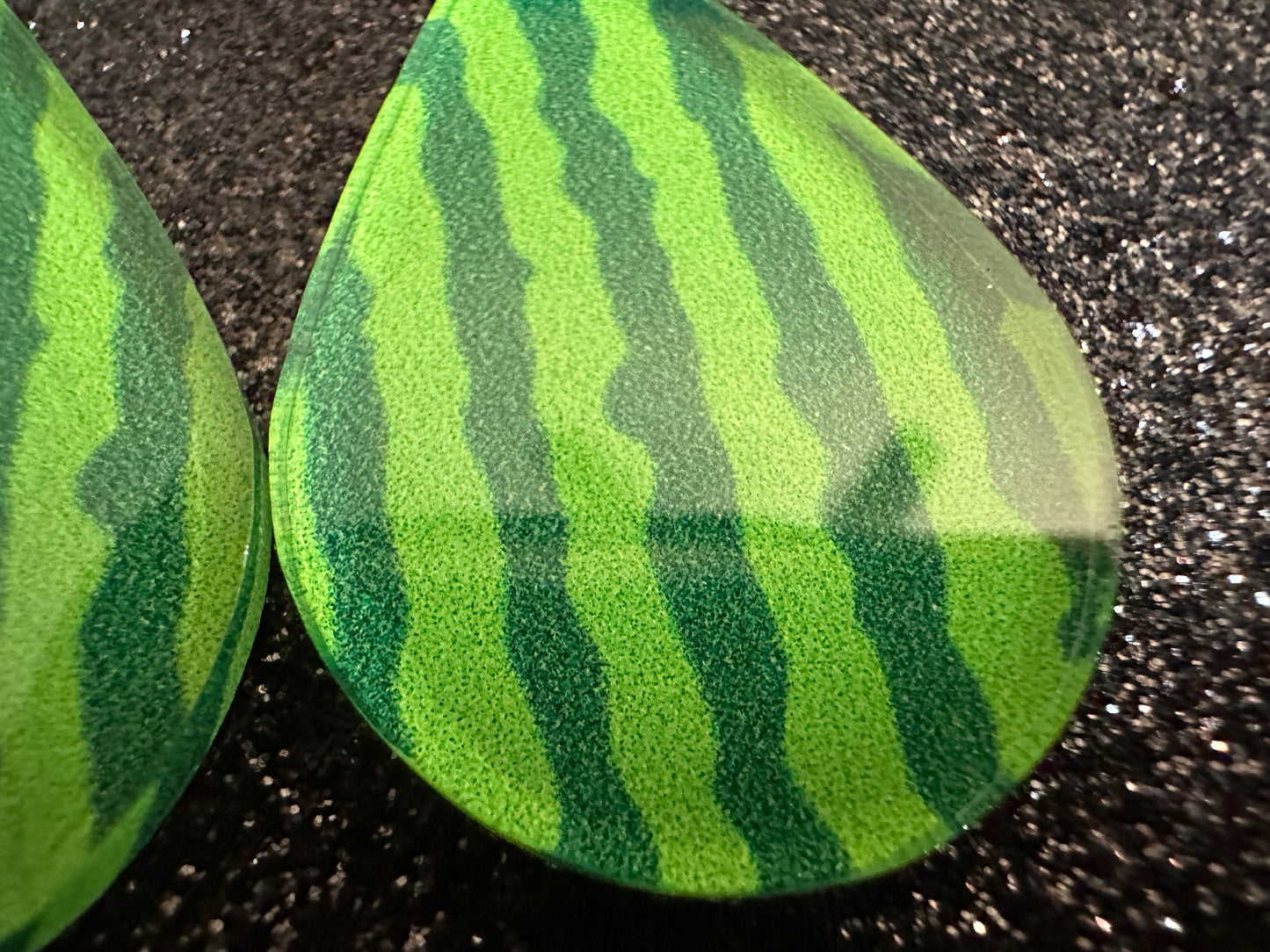 Watermelon Earrings: Laser Cut Acrylic Watermelons, Fruit, Summer Vibes, Food Earrings, Green Earrings, Sugar, Gifts for Her/Him/Them
