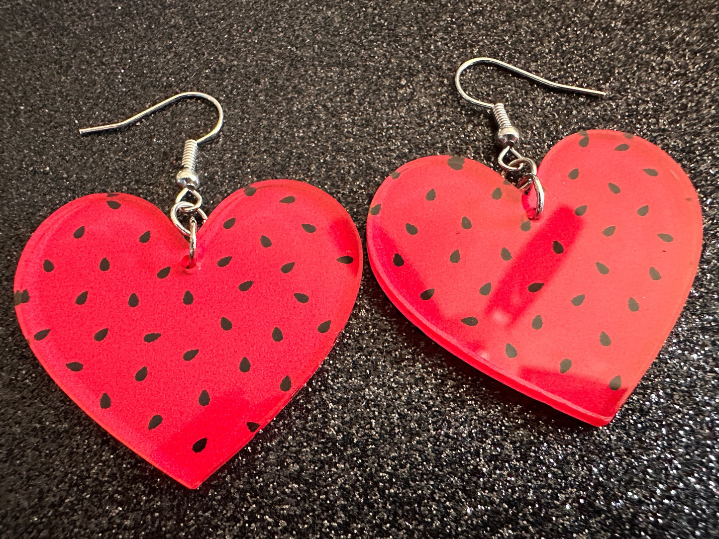 Watermelon Earrings: Laser Cut Acrylic Watermelons, Fruit, Summer Vibes, Food Earrings, Green Earrings, Sugar, Gifts for Her/Him/Them