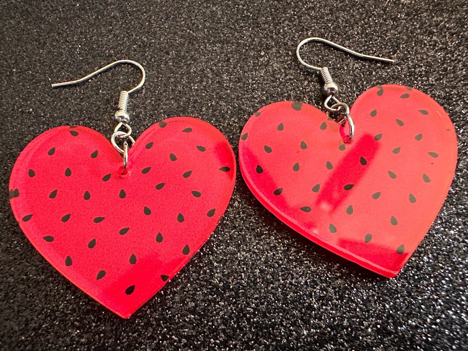 Watermelon Earrings: Laser Cut Acrylic Watermelons, Fruit, Summer Vibes, Food Earrings, Green Earrings, Sugar, Gifts for Her/Him/Them