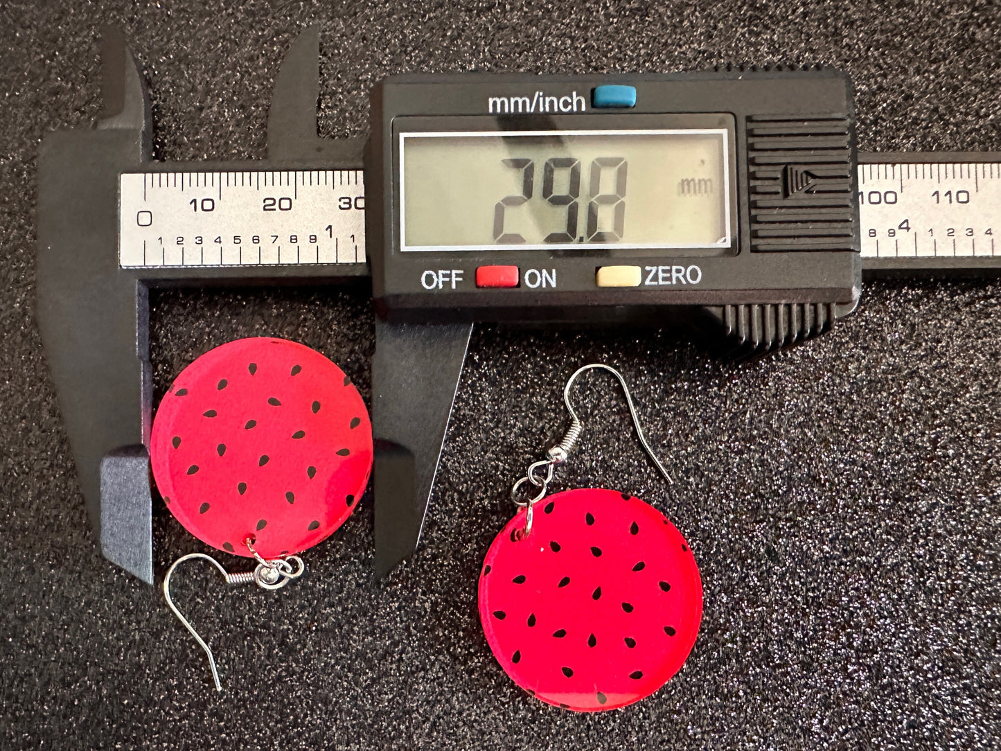 Watermelon Earrings: Laser Cut Acrylic Watermelons, Fruit, Summer Vibes, Food Earrings, Green Earrings, Sugar, Gifts for Her/Him/Them