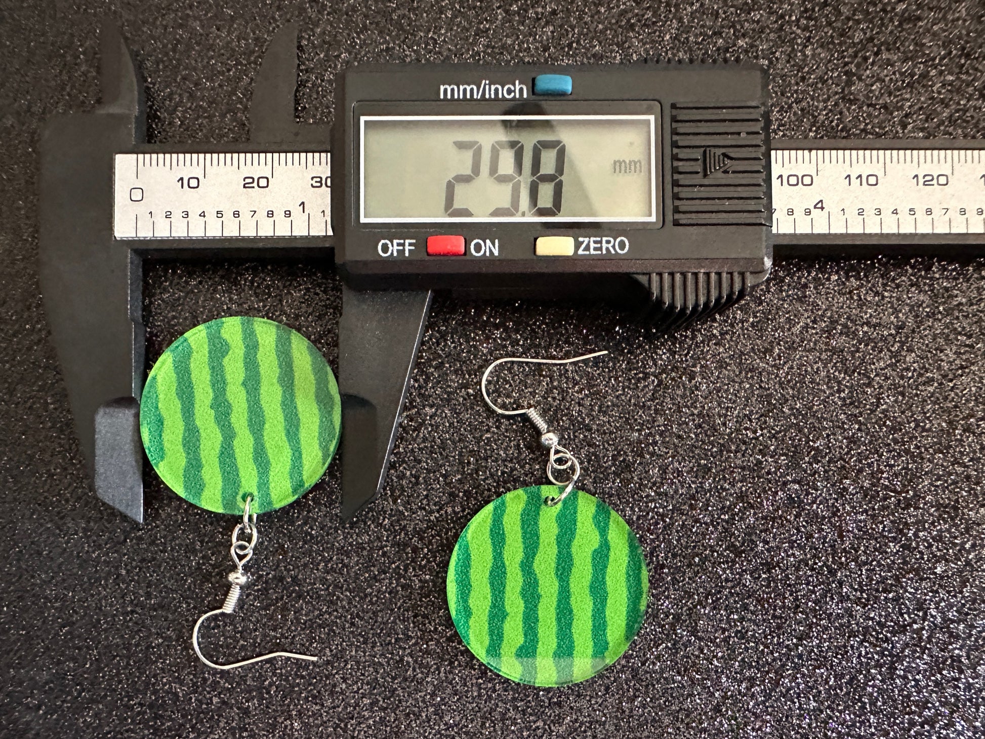 Watermelon Earrings: Laser Cut Acrylic Watermelons, Fruit, Summer Vibes, Food Earrings, Green Earrings, Sugar, Gifts for Her/Him/Them