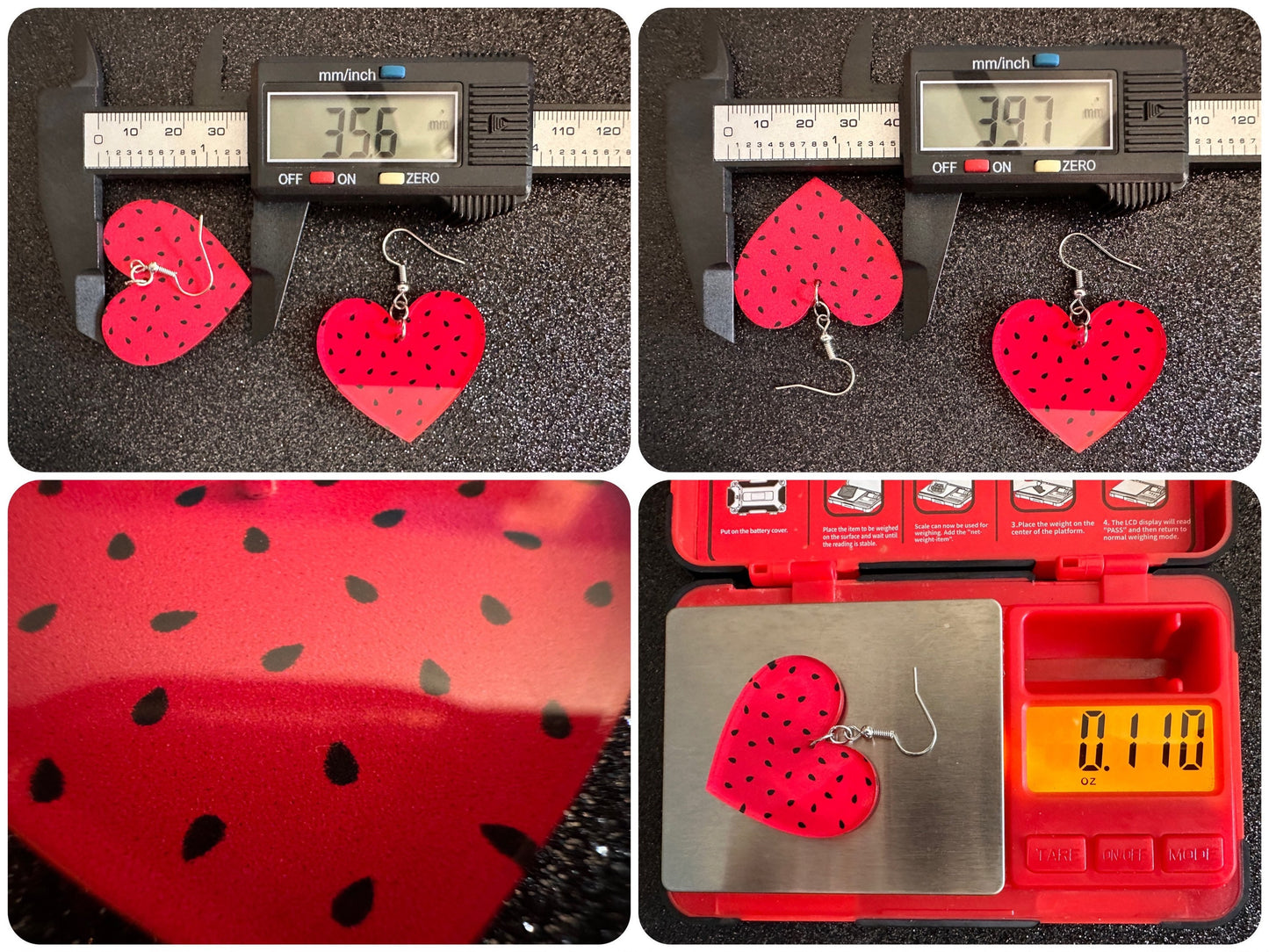 Watermelon Earrings: Laser Cut Acrylic Watermelons, Fruit, Summer Vibes, Food Earrings, Green Earrings, Sugar, Gifts for Her/Him/Them