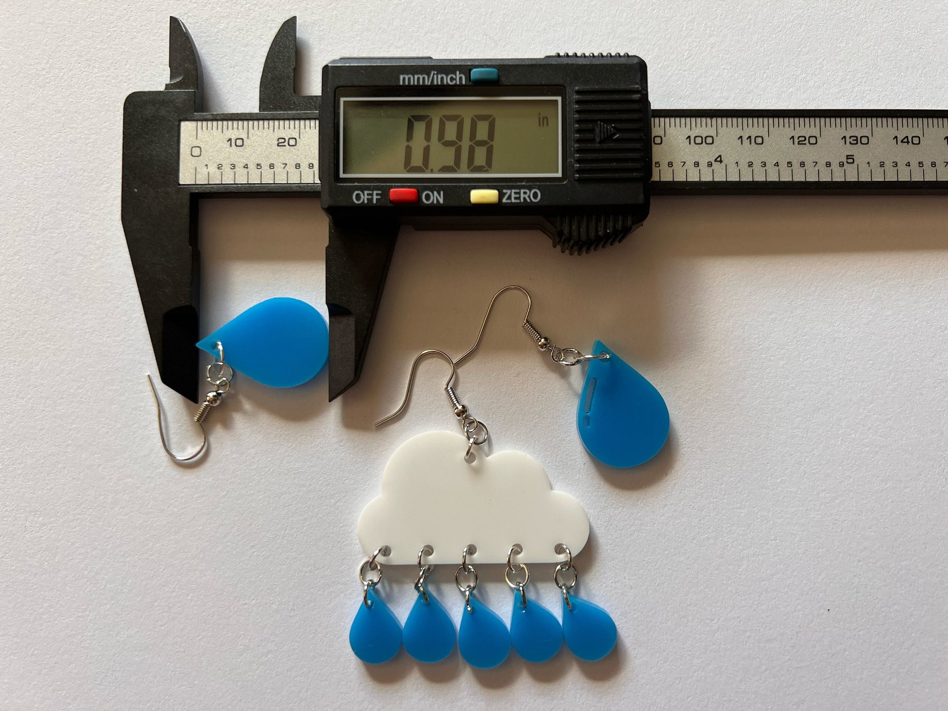 Weather Earrings: Laser Cut Acrylic Clouds, Rain Drops, Raindrops, Lightning, Snowflakes, Storm, Climate, Best Gifts for Her/Him/Them