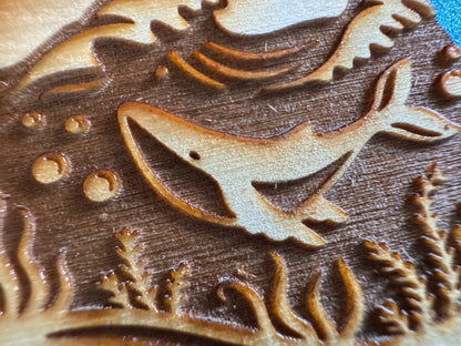 Whale Earrings: Laser Cut Wood Sea Creature, Ocean Animals, Fish, Ocean, Hawaii, Diving Dive, Waves, Aquatic, Best Gifts for Her/Him/Them