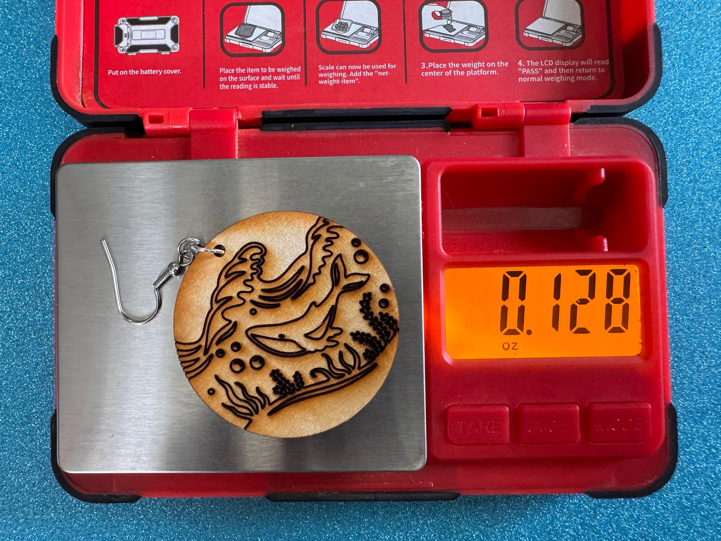 Whale Earrings: Laser Cut Wood Sea Creature, Ocean Animals, Fish, Ocean, Hawaii, Diving Dive, Waves, Aquatic, Best Gifts for Her/Him/Them