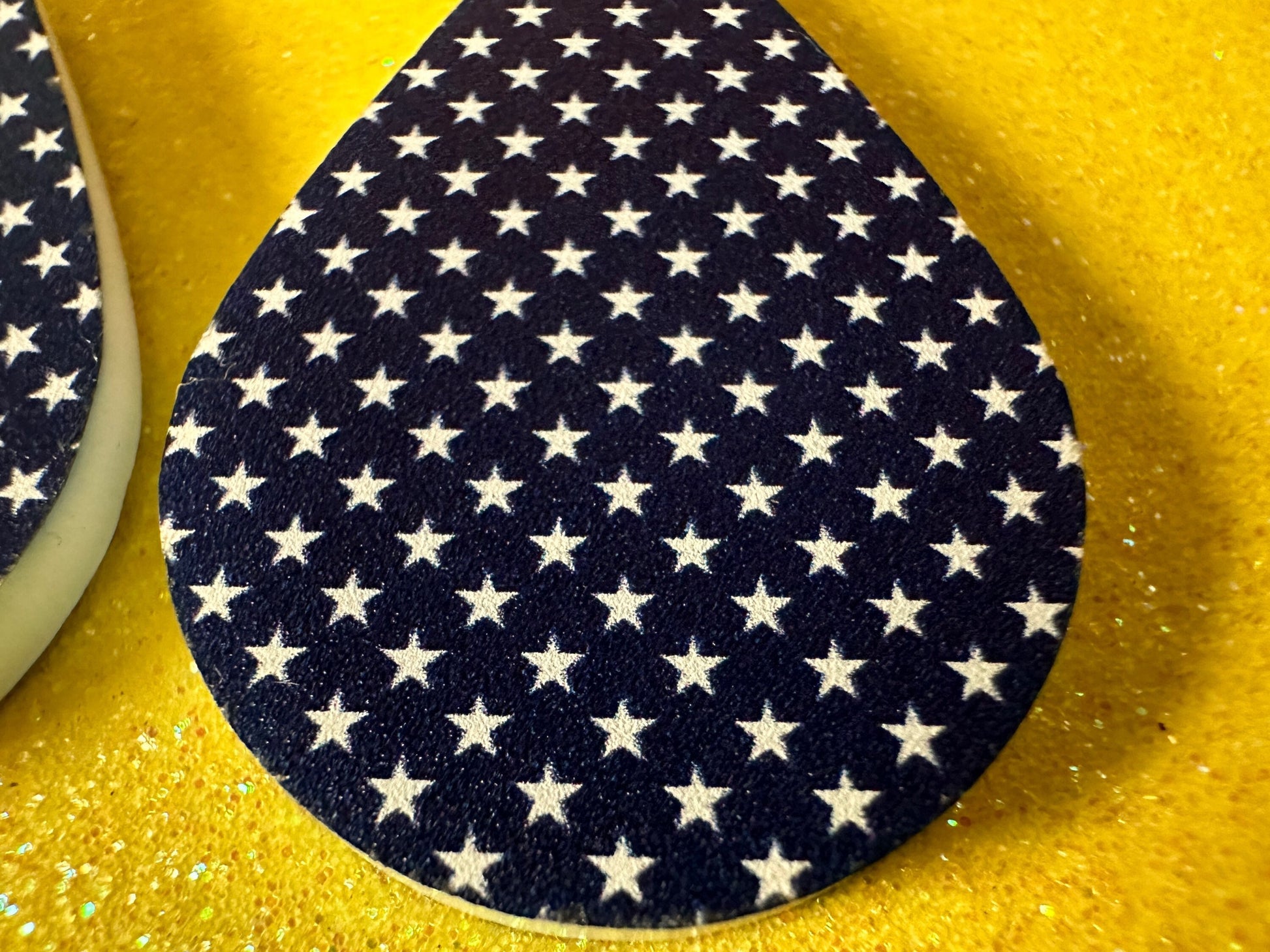 White Star Earrings: Laser Cut Acrylic Stars, US Flag, Blue & White Stars, Flag Stars, Blue Flag White Stars, Best Gifts for Her/Him/Them