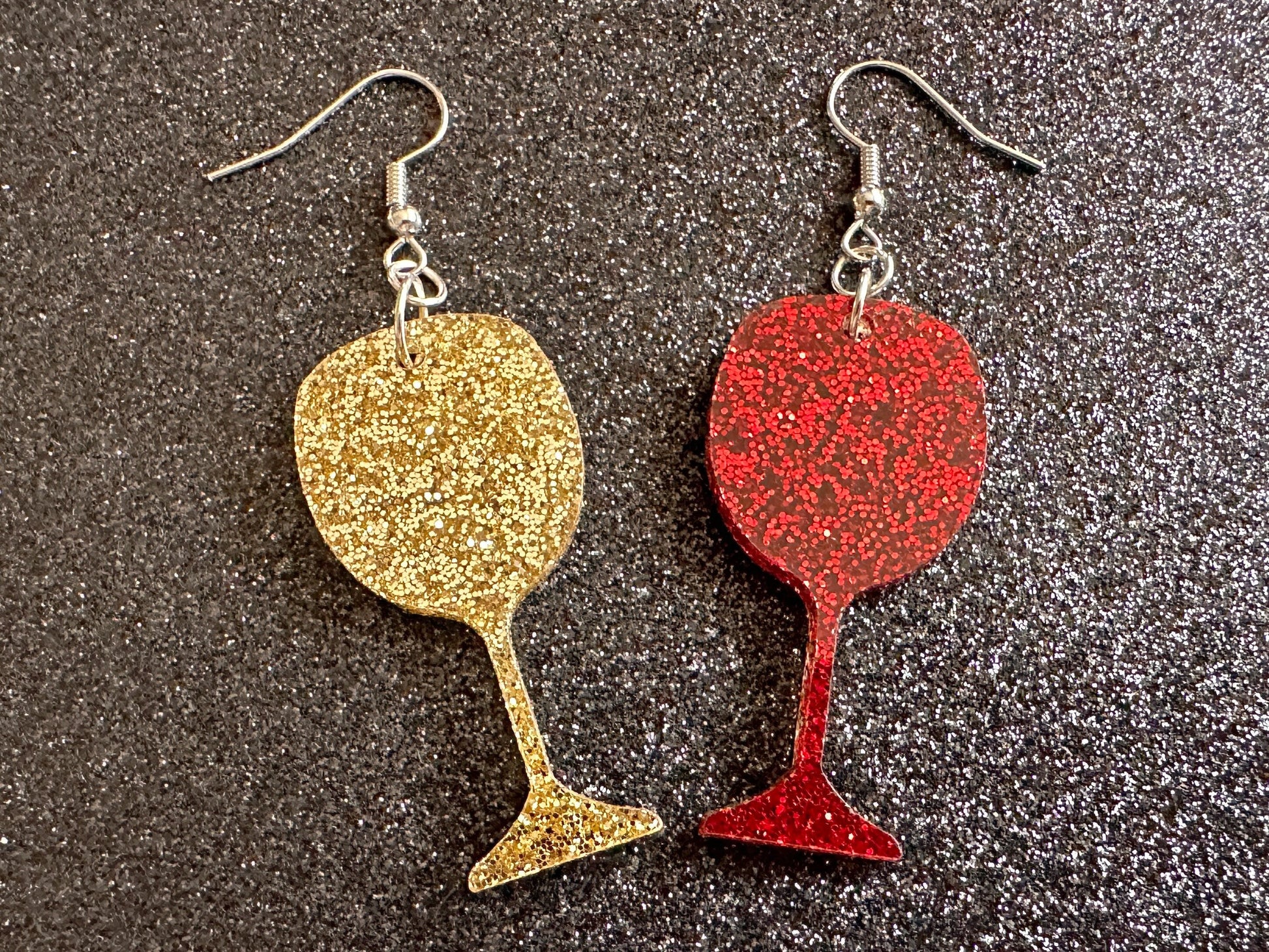 Wine Earrings: Laser Cut Acrylic Wine Glasses, Vineyard, Alcohol, Party, Red Wine, White Wine, Girls Night, Drinking, Gifts for Her/Him/Them