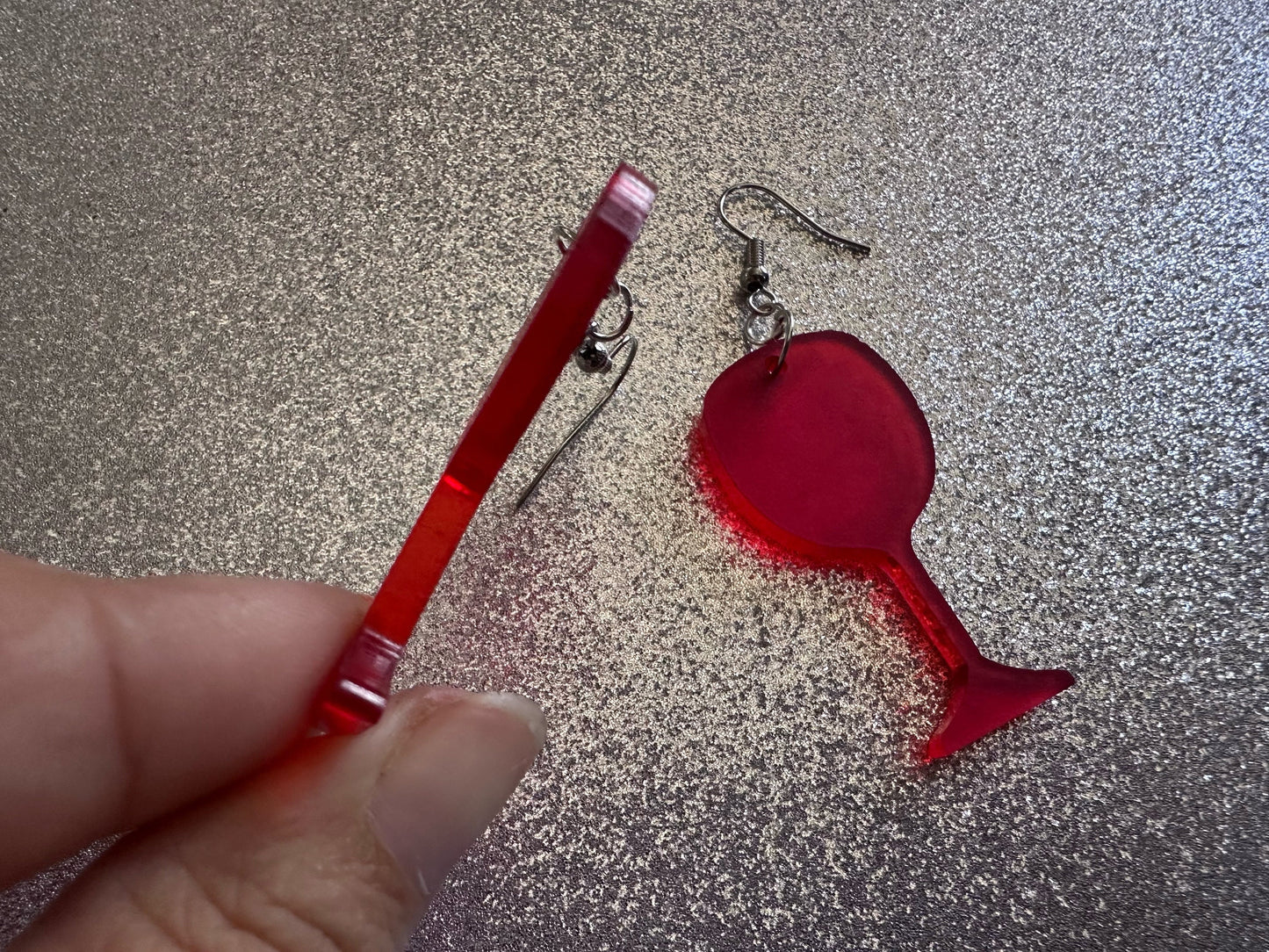 Wine Earrings: Laser Cut Acrylic Wine Glasses, Vineyard, Alcohol, Party, Red Wine, White Wine, Girls Night, Drinking, Gifts for Her/Him/Them