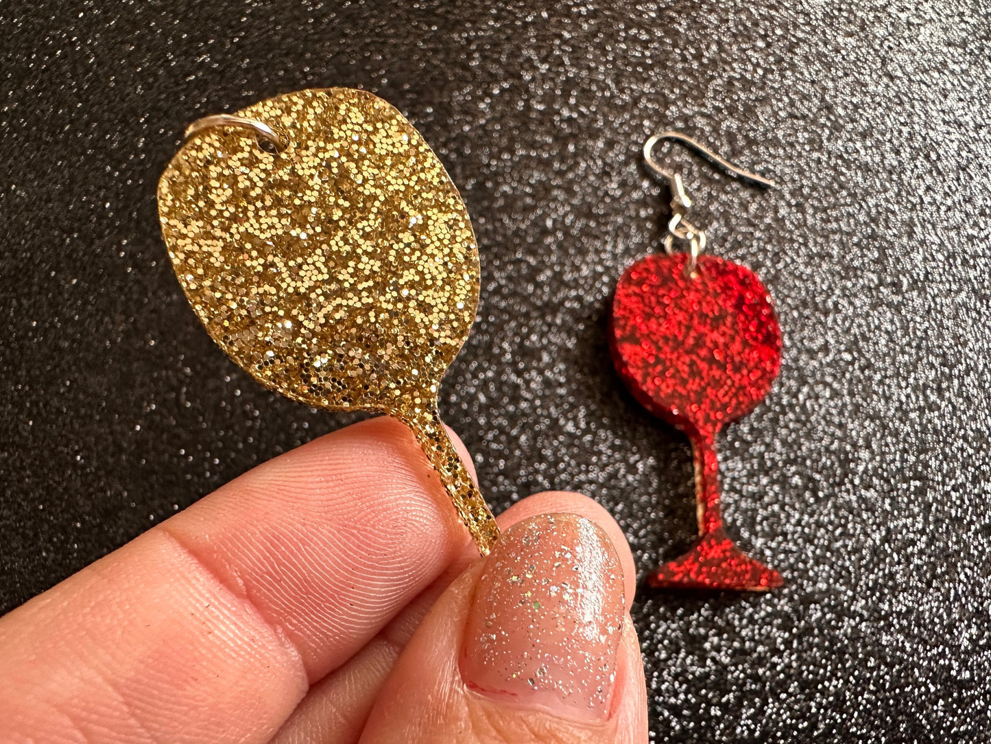 Wine Earrings: Laser Cut Acrylic Wine Glasses, Vineyard, Alcohol, Party, Red Wine, White Wine, Girls Night, Drinking, Gifts for Her/Him/Them