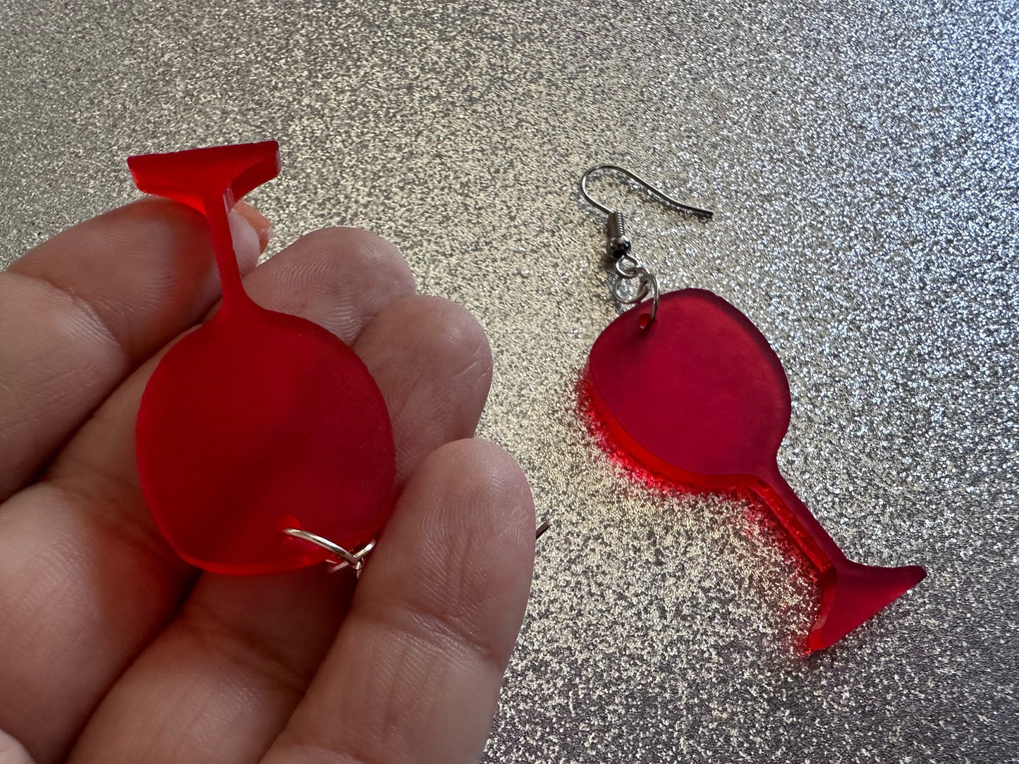 Wine Earrings: Laser Cut Acrylic Wine Glasses, Vineyard, Alcohol, Party, Red Wine, White Wine, Girls Night, Drinking, Gifts for Her/Him/Them