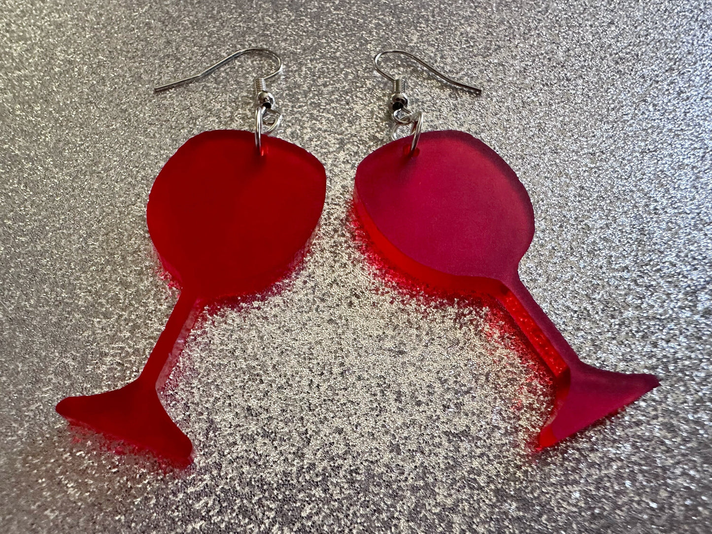 Wine Earrings: Laser Cut Acrylic Wine Glasses, Vineyard, Alcohol, Party, Red Wine, White Wine, Girls Night, Drinking, Gifts for Her/Him/Them
