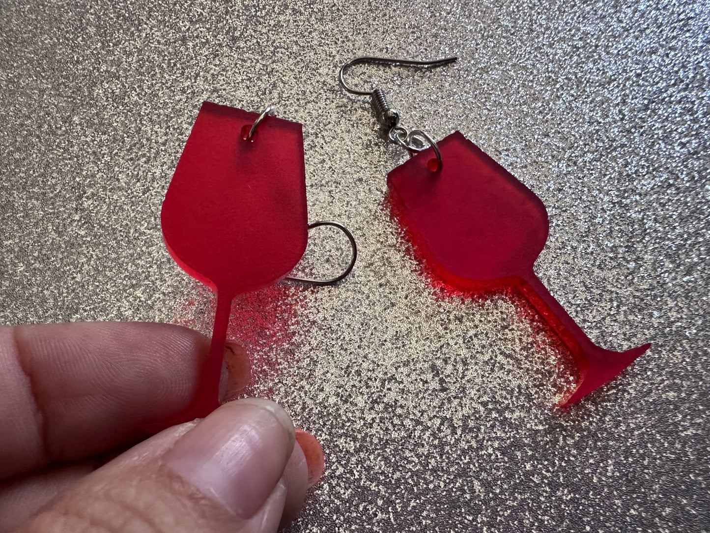 Wine Earrings: Laser Cut Acrylic Wine Glasses, Vineyard, Alcohol, Party, Red Wine, White Wine, Girls Night, Drinking, Gifts for Her/Him/Them
