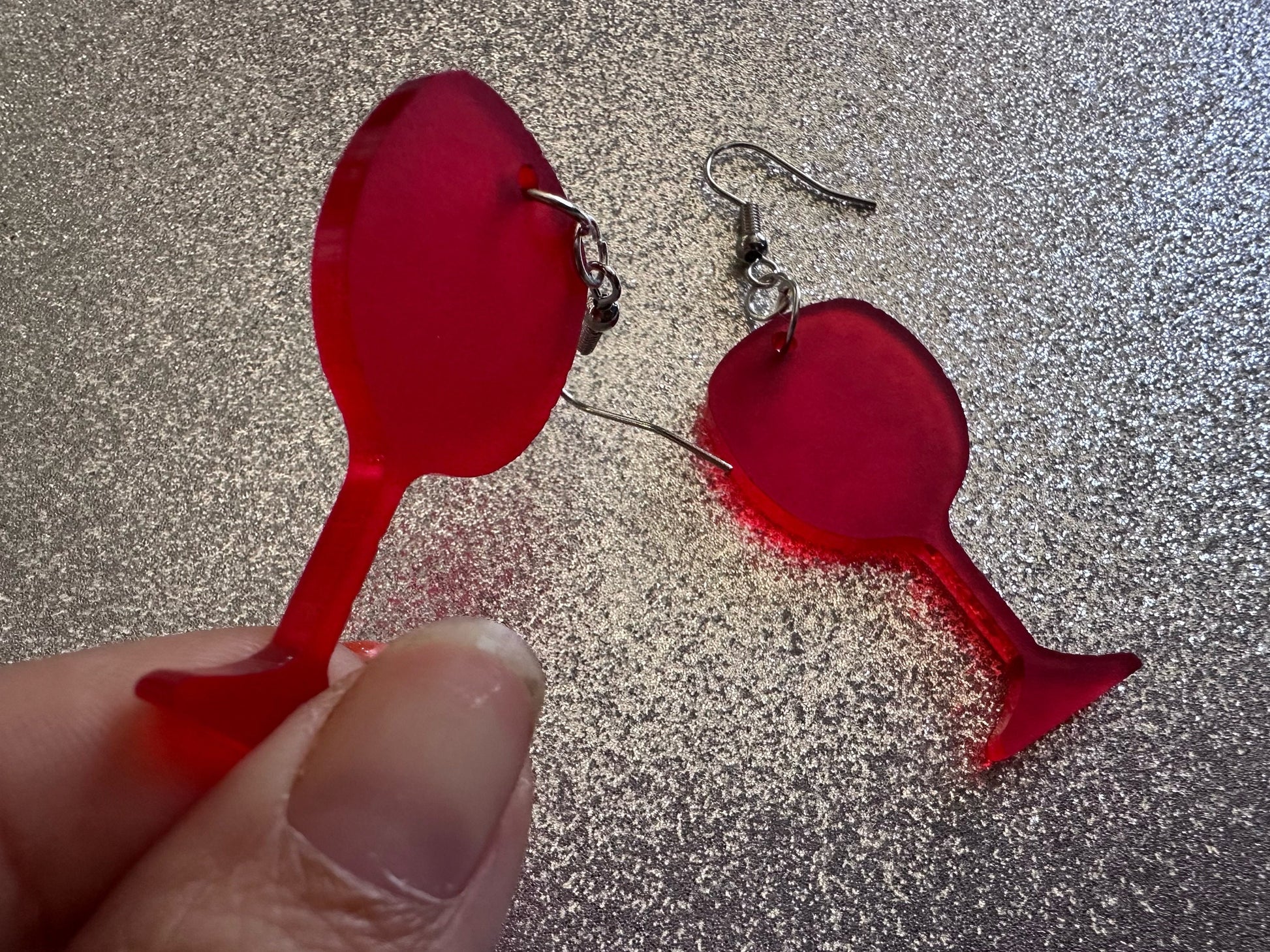 Wine Earrings: Laser Cut Acrylic Wine Glasses, Vineyard, Alcohol, Party, Red Wine, White Wine, Girls Night, Drinking, Gifts for Her/Him/Them