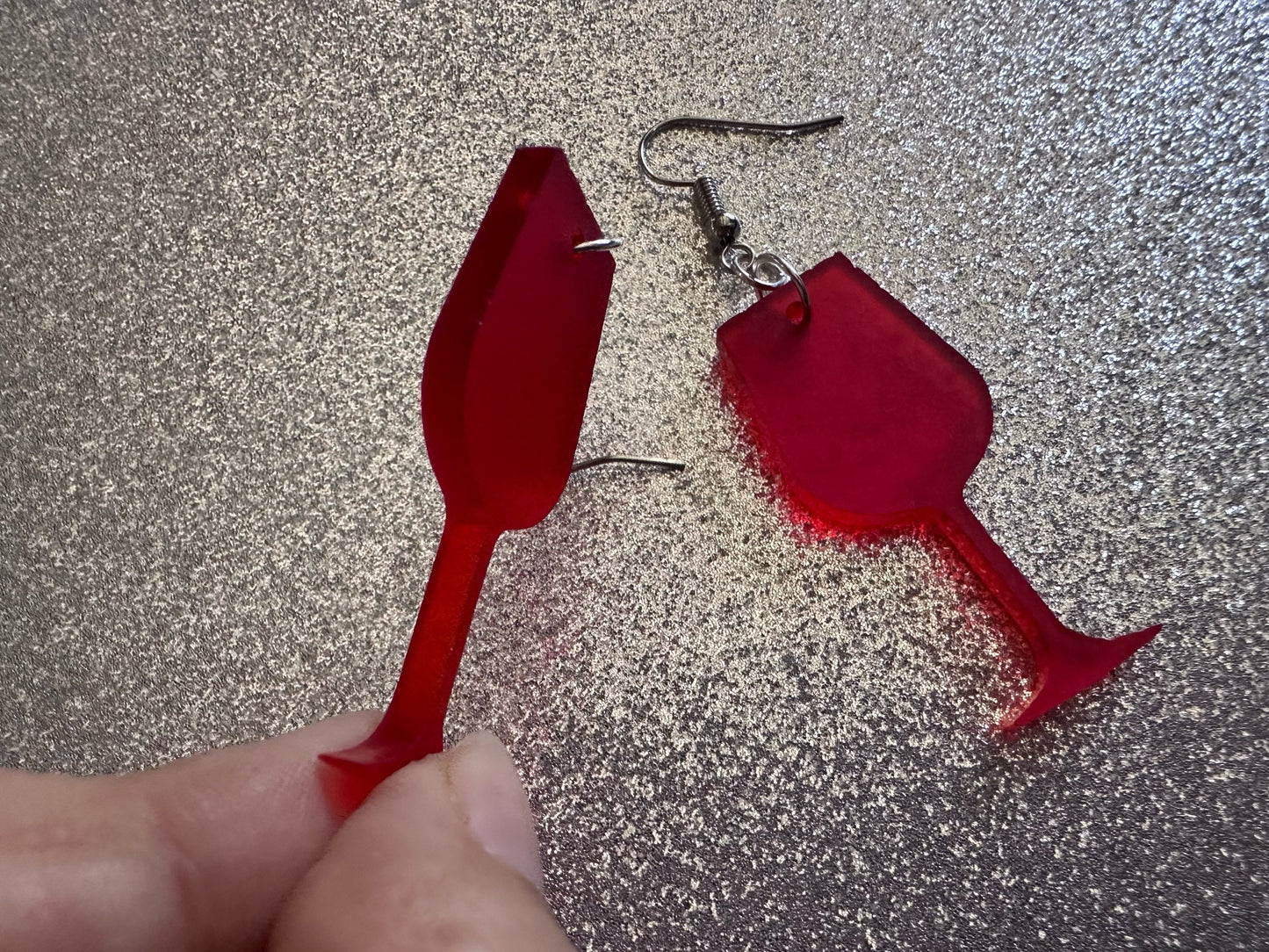 Wine Earrings: Laser Cut Acrylic Wine Glasses, Vineyard, Alcohol, Party, Red Wine, White Wine, Girls Night, Drinking, Gifts for Her/Him/Them