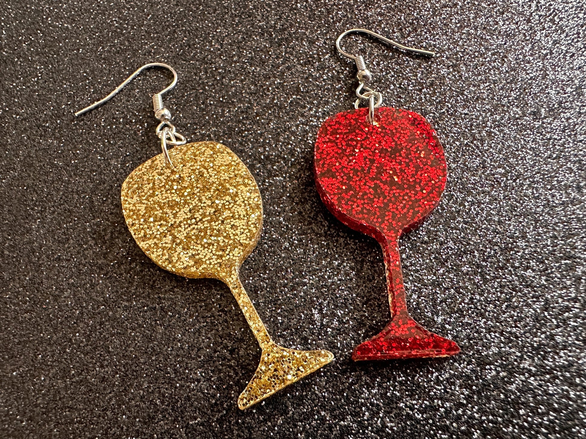 Wine Earrings: Laser Cut Acrylic Wine Glasses, Vineyard, Alcohol, Party, Red Wine, White Wine, Girls Night, Drinking, Gifts for Her/Him/Them