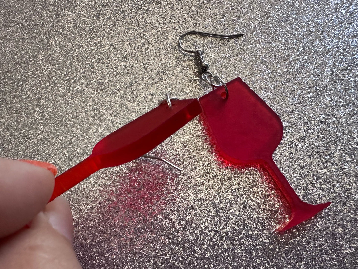 Wine Earrings: Laser Cut Acrylic Wine Glasses, Vineyard, Alcohol, Party, Red Wine, White Wine, Girls Night, Drinking, Gifts for Her/Him/Them