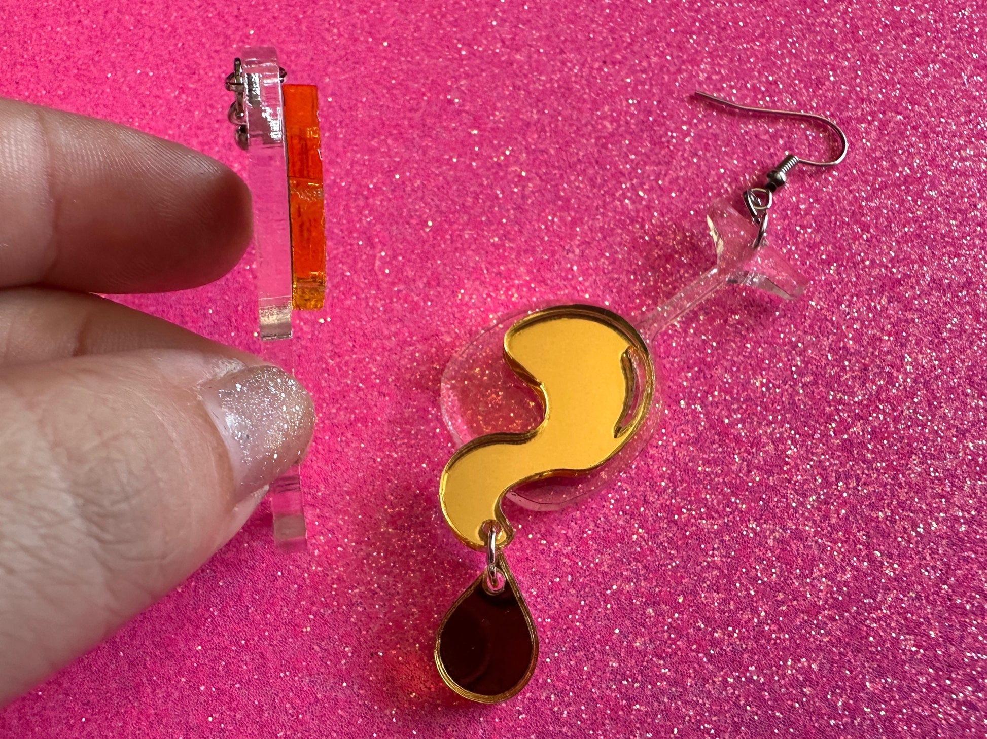 Wine Glass Earrings: Laser Cut Acrylic Wine Glasses, Vineyard, Alcohol, Spilled White Wine, Girls Night, Drinking, Gifts for Her/Him/Them