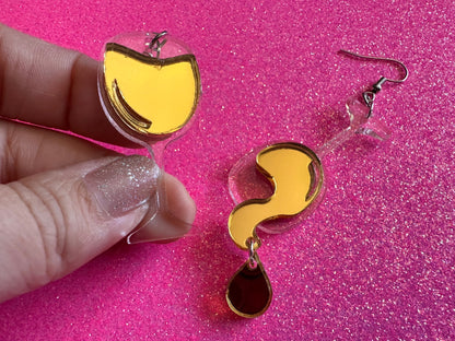 Wine Glass Earrings: Laser Cut Acrylic Wine Glasses, Vineyard, Alcohol, Spilled White Wine, Girls Night, Drinking, Gifts for Her/Him/Them