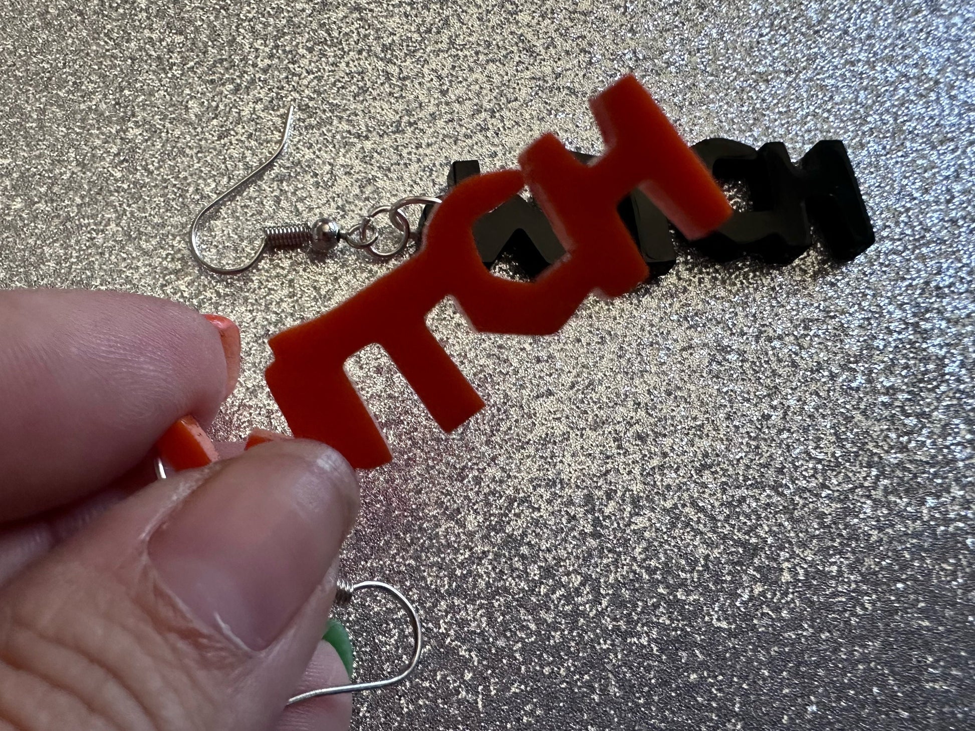 Witch Earrings: Laser Cut Acrylic Halloween Text, Black, Orange, Scary, Spooktastic, Best Gifts for Her/Him/Them