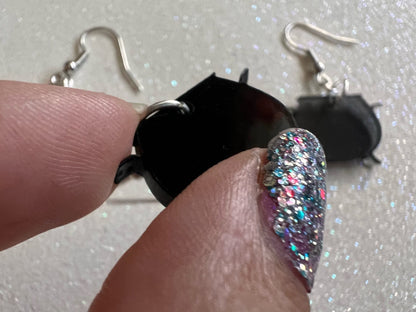 Witch's Cauldron Earrings: Laser Cut Acrylic Cauldron, Halloween, Magic, Witches, Spooky, Best Gifts for Her/Him/Them