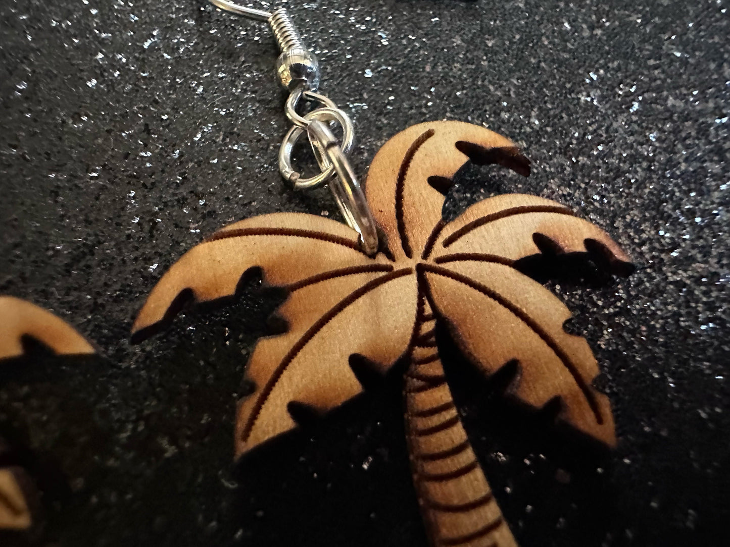 Wooden Palm Tree Earrings: Laser Cut Acrylic Palm Trees, Summer Vibes, Coconuts, Beach, Hawaii, Costume Jewelry, Best Gifts for Her/Him/Them
