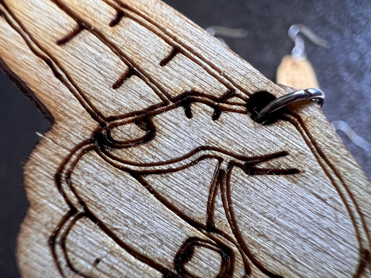 Wooden Sign Language Earrings: Laser Cut Wood Sign Language Letters, Language, Words, ASL Awareness, Gifts for Her/Him/Them