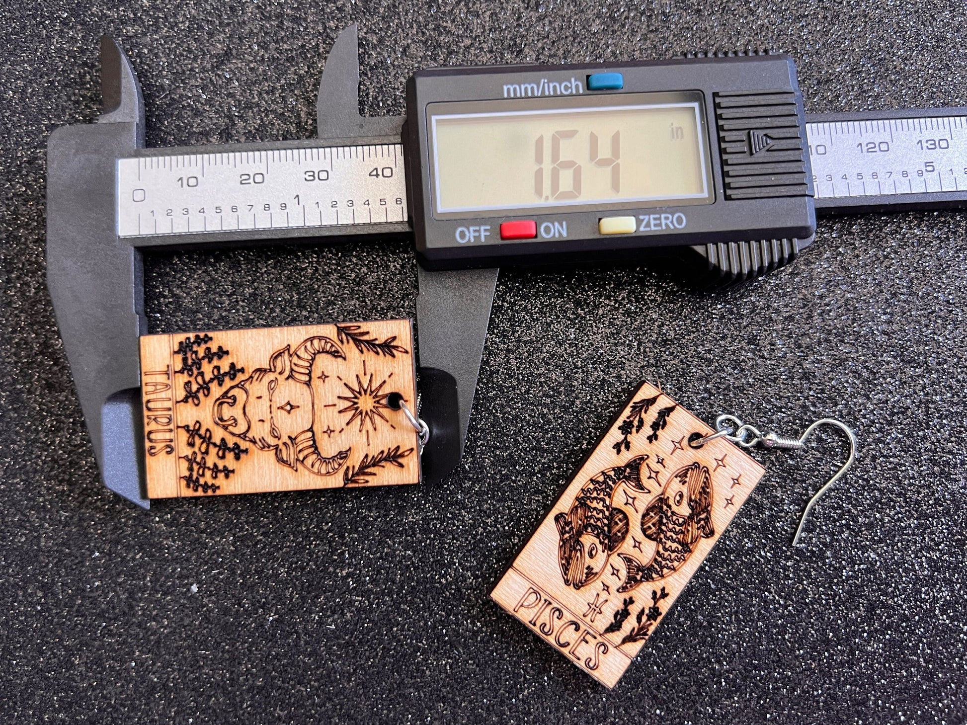 Wooden Zodiac Earrings: Laser Cut Wood Astrology Signs, Leo, Scorpio, Aries, Pisces, Cancer, Virgo, Gemini, Aquarius, Gifts for Her/Him/Them