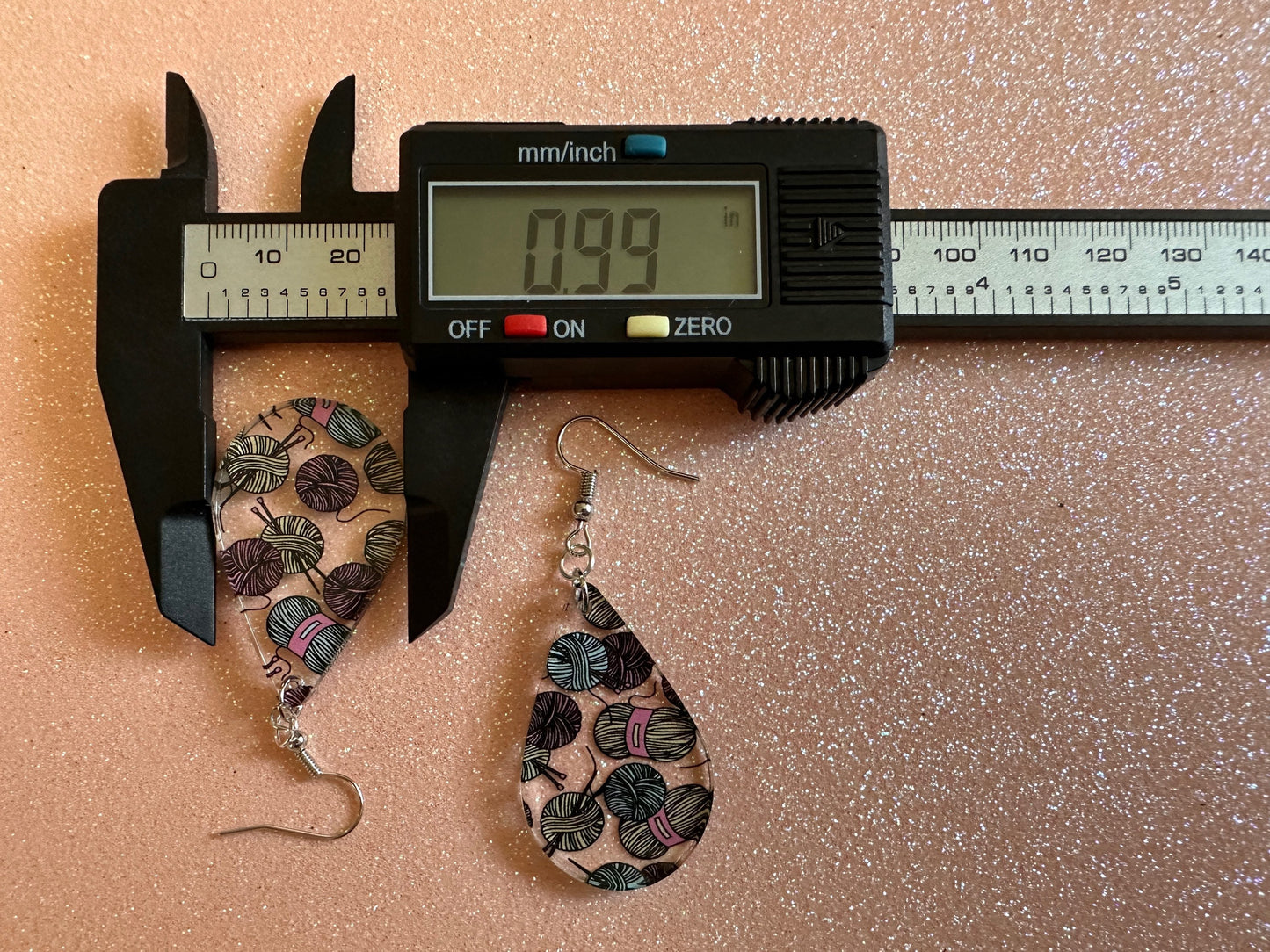 Yarn Earrings: Laser Cut Acrylic Knitting Earrings, Crafter, Knit, Crochet, Hobby, DIY, Gift, Crafting, Crochet, Best Gifts for Her/Him/Them