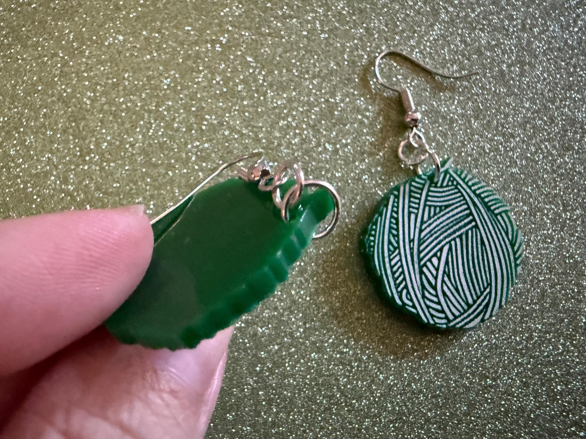 Yarn Earrings: Laser Cut Acrylic Yarn Ball, Knitting, Crafter, Knit, Crochet, Hobby, DIY, Gift, Craft, Crochet, Best Gifts for Her/Him/Them