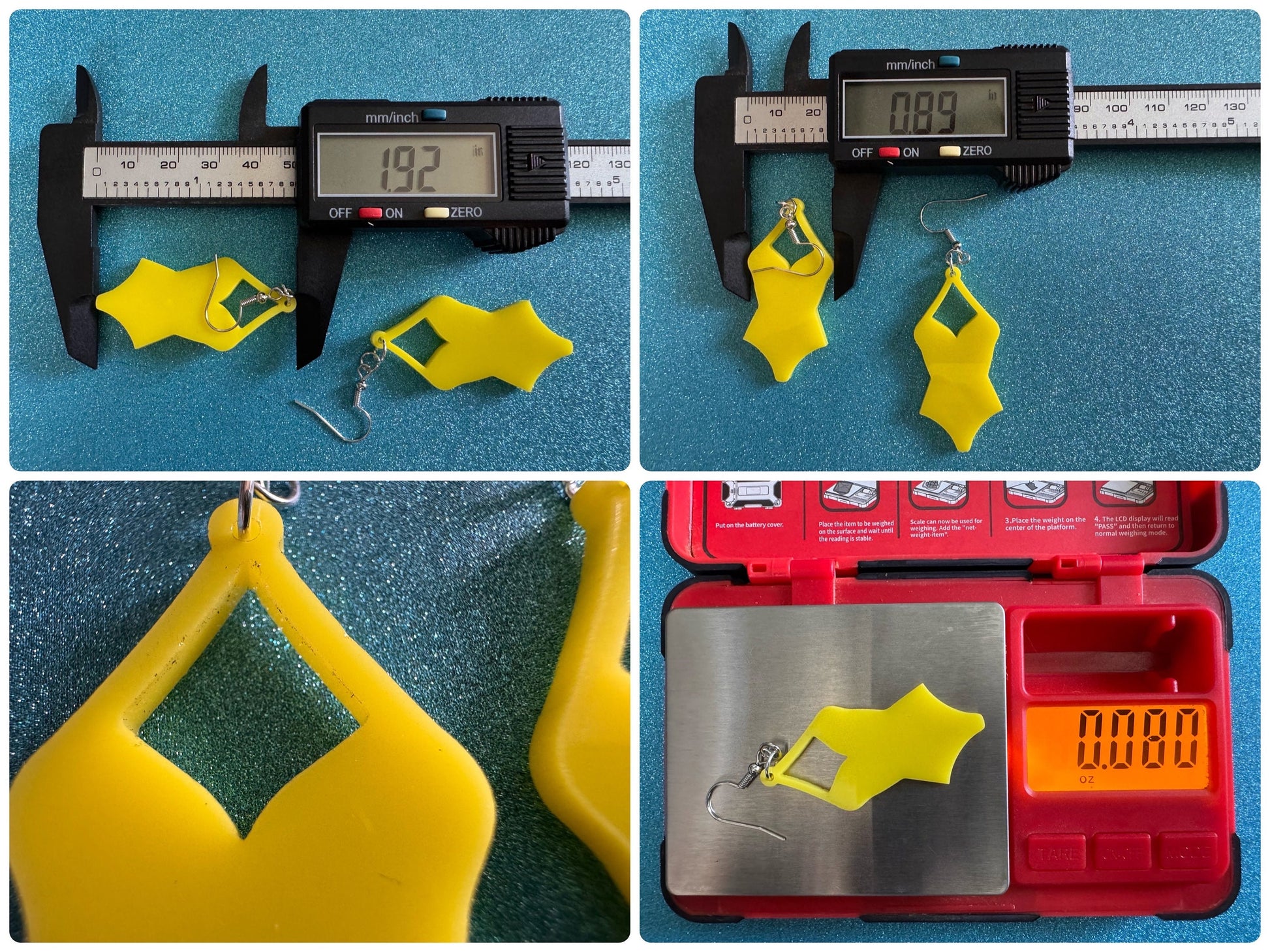 Yellow Bathing Suit Earrings: Laser Cut Acrylic Swimsuit Earrings, Beach, Swim, Swimming, Swimmer, Vacay, Best Gifts for Her/Him/Them