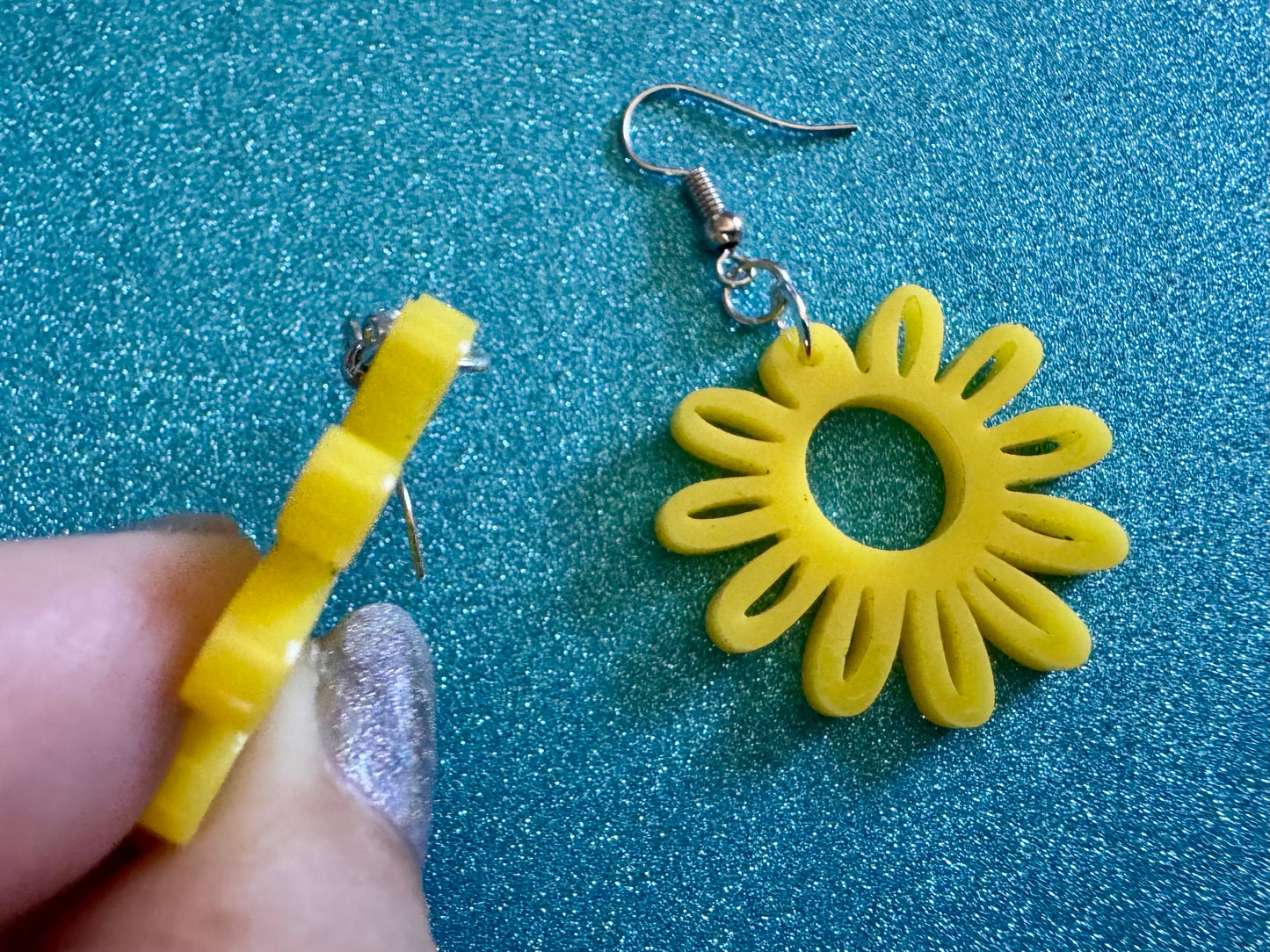Yellow Flower Earrings: Laser Cut Acrylic Flowers, Sunflower, Daisy, Floral, Plant, Botany, Garden, Summer, Best Gifts for Her/Him/Them