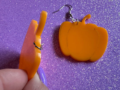 Yellow Pepper Earrings: Laser Cut Acrylic Peppers, Vegetables, Veggies, Gardening, Food Earrings, Best Gifts for Her/Him/Them