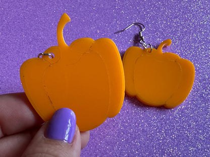 Yellow Pepper Earrings: Laser Cut Acrylic Peppers, Vegetables, Veggies, Gardening, Food Earrings, Best Gifts for Her/Him/Them