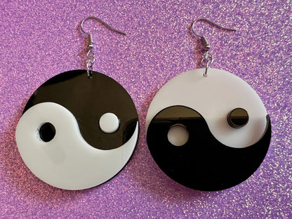 YinYang Earrings: Asian, Buddhist Philosophy, Zen, Gifts for Her/Him/Them