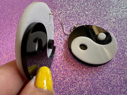 YinYang Earrings: Asian, Buddhist Philosophy, Zen, Gifts for Her/Him/Them