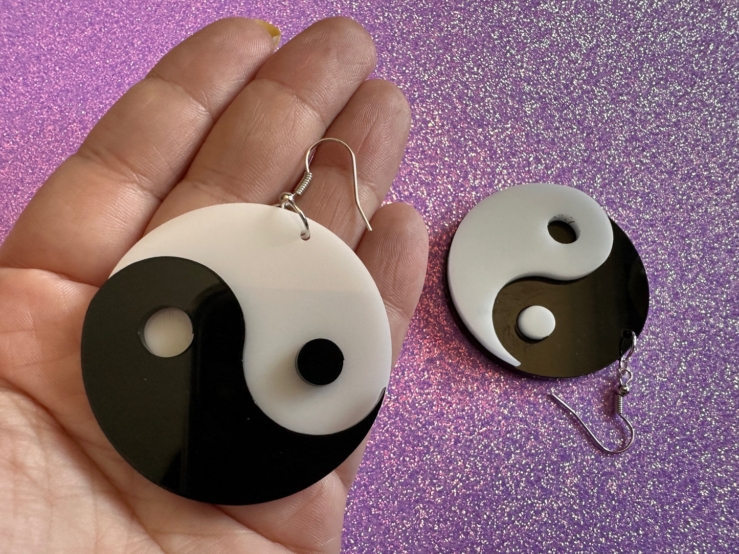 YinYang Earrings: Asian, Buddhist Philosophy, Zen, Gifts for Her/Him/Them