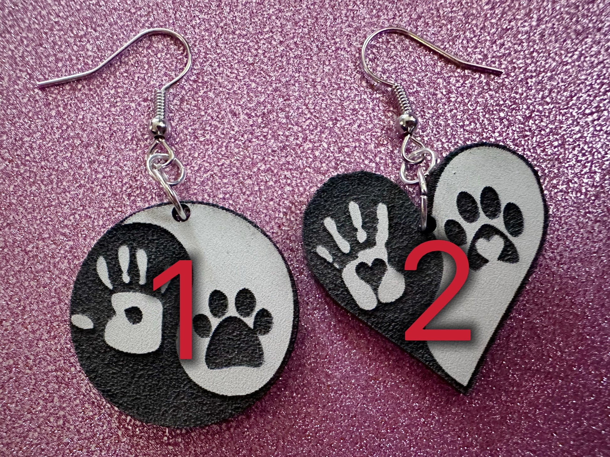 Yin and Yang Cat Earrings: Laser Cut Acrylic Cats, Kitty, Kitten, Cat, Animals, Feline, Black Cat, White Cat, Best Gifts for Her/Him/Them