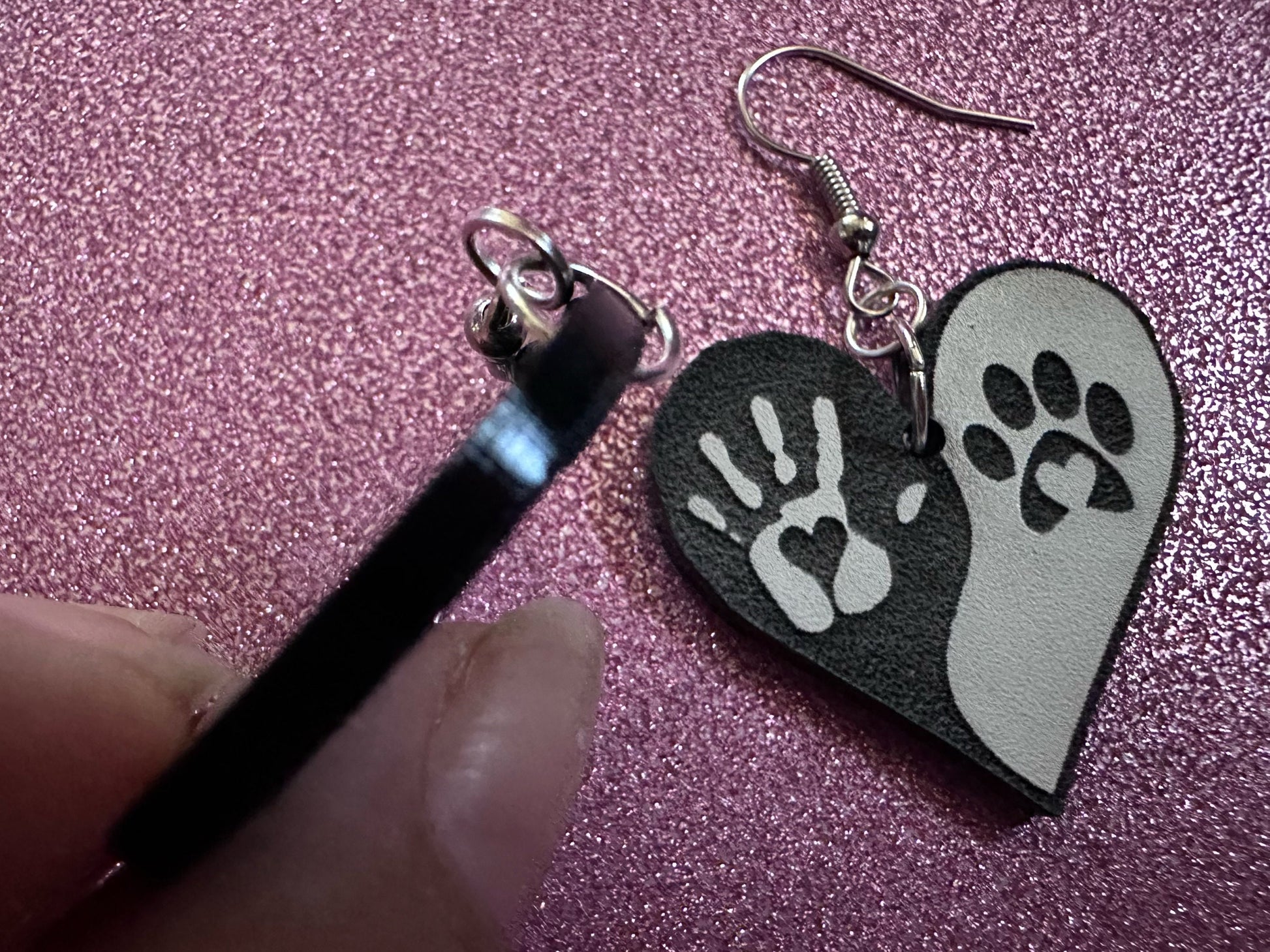 Yin and Yang Cat Earrings: Laser Cut Acrylic Cats, Kitty, Kitten, Cat, Animals, Feline, Black Cat, White Cat, Best Gifts for Her/Him/Them