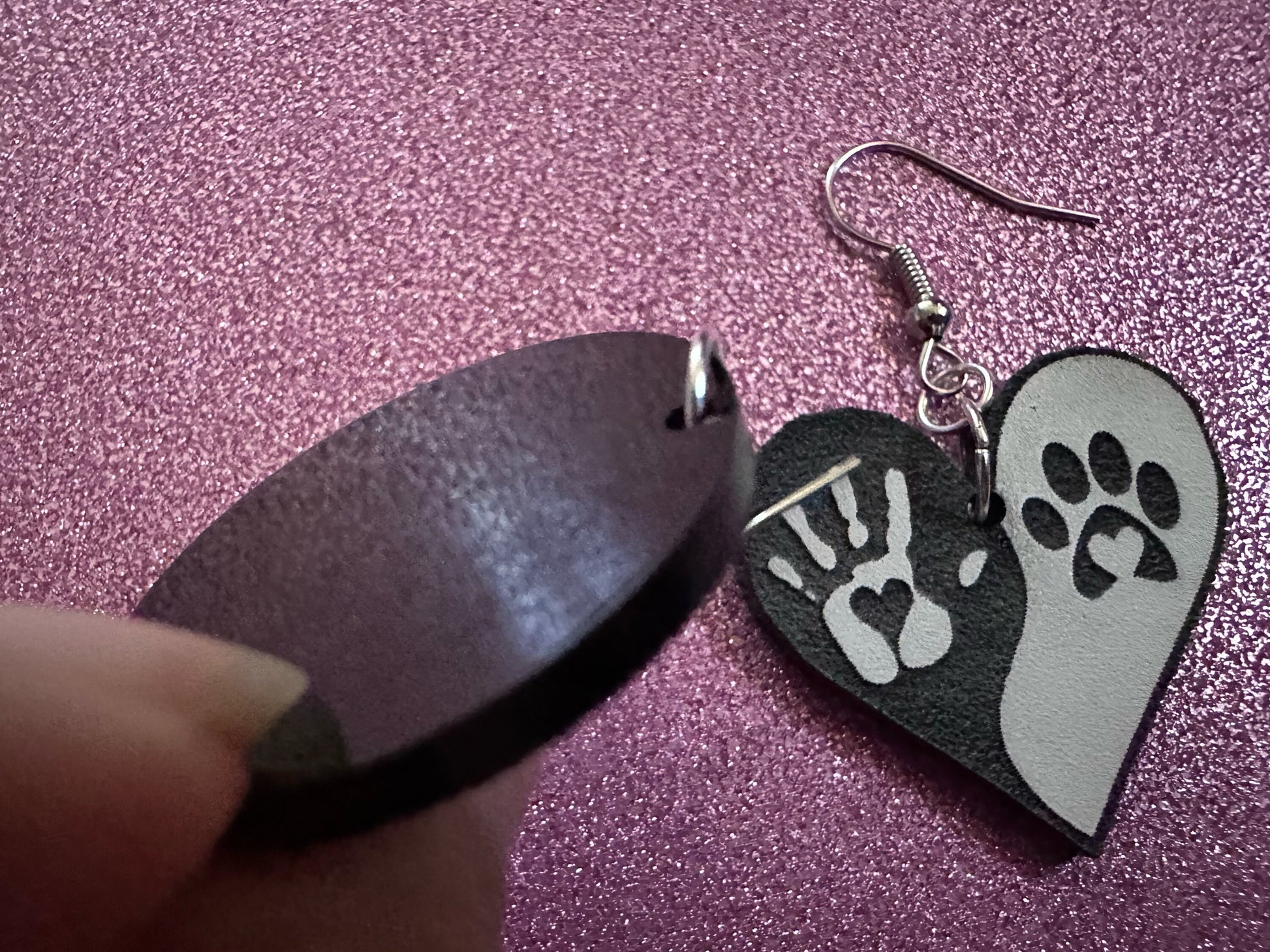 Yin and Yang Cat Earrings: Laser Cut Acrylic Cats, Kitty, Kitten, Cat, Animals, Feline, Black Cat, White Cat, Best Gifts for Her/Him/Them