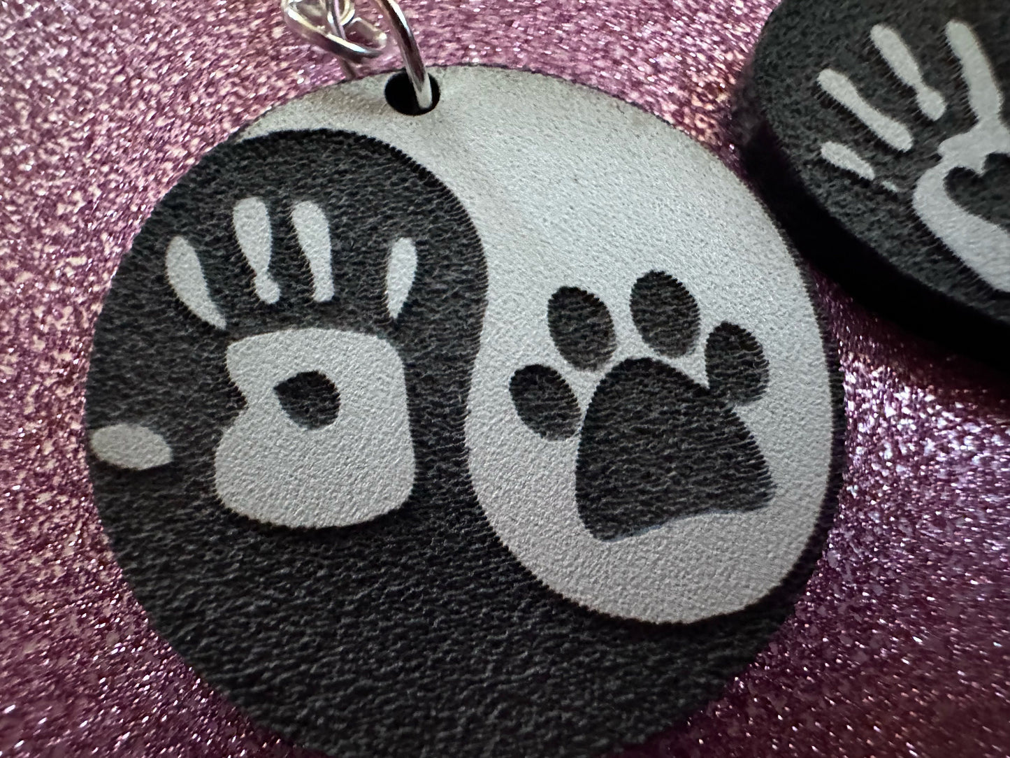 Yin and Yang Cat Earrings: Laser Cut Acrylic Cats, Kitty, Kitten, Cat, Animals, Feline, Black Cat, White Cat, Best Gifts for Her/Him/Them
