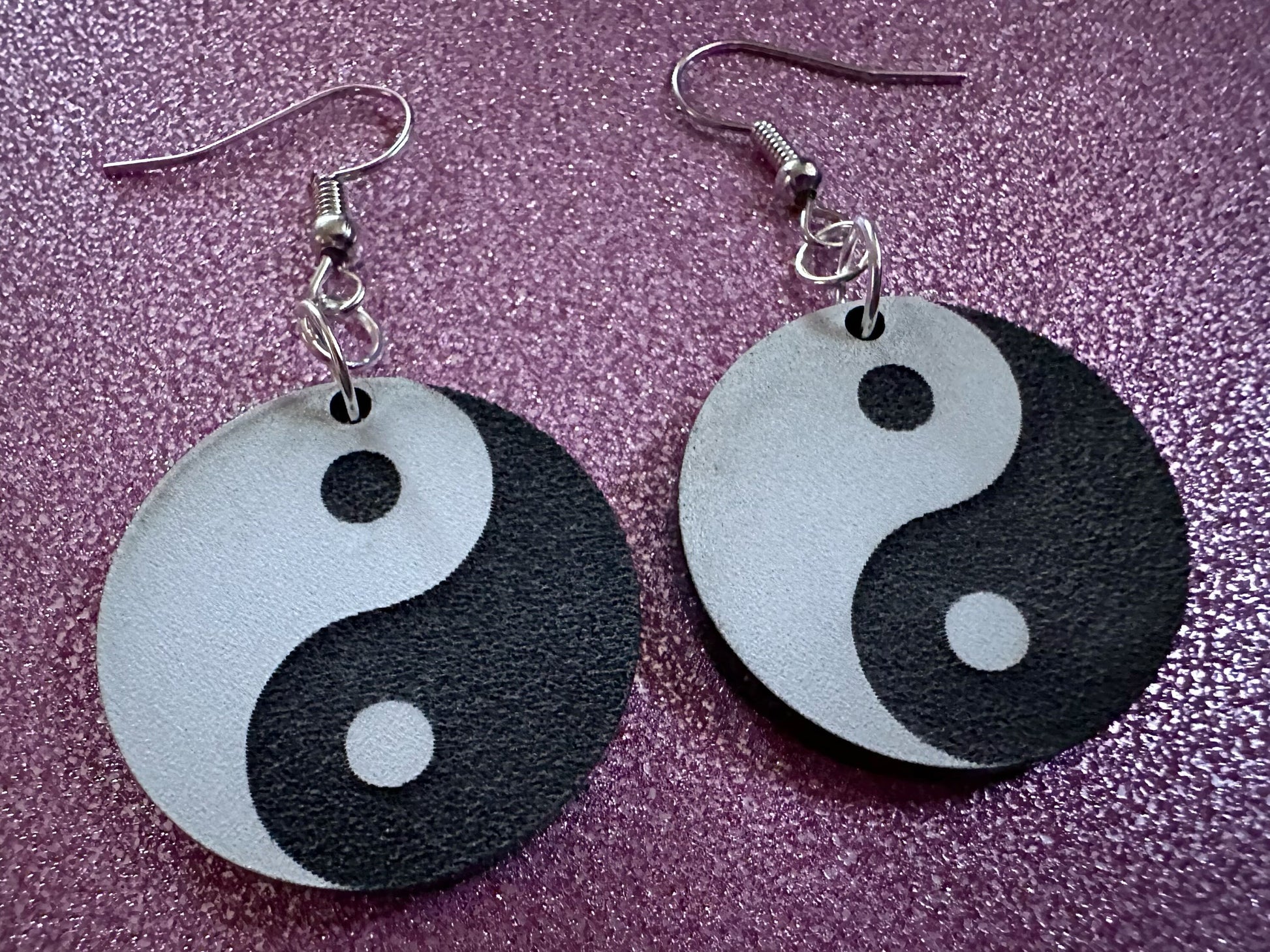Yin and Yang Earrings: Laser Cut Acrylic Yinyang, Yin-Yang, Asian, Buddhism, Buddhist Philosophy, Zen Vibes, Best Gifts for Her/Him/Them