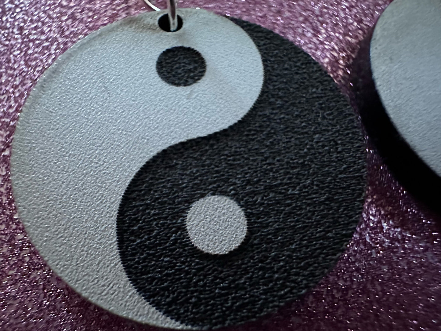 Yin and Yang Earrings: Laser Cut Acrylic Yinyang, Yin-Yang, Asian, Buddhism, Buddhist Philosophy, Zen Vibes, Best Gifts for Her/Him/Them