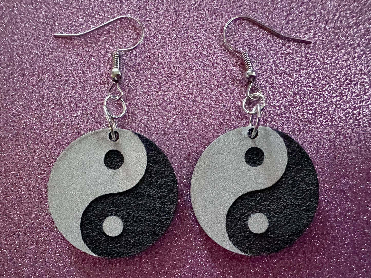 Yin and Yang Earrings: Laser Cut Acrylic Yinyang, Yin-Yang, Asian, Buddhism, Buddhist Philosophy, Zen Vibes, Best Gifts for Her/Him/Them