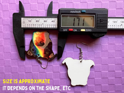 Your Dog Here - Custom Earrings Any Photo Your Dog Here, Picture Earrings, Best Gifts, Sublimated Photos, Unique Gift For Her/Him/Them