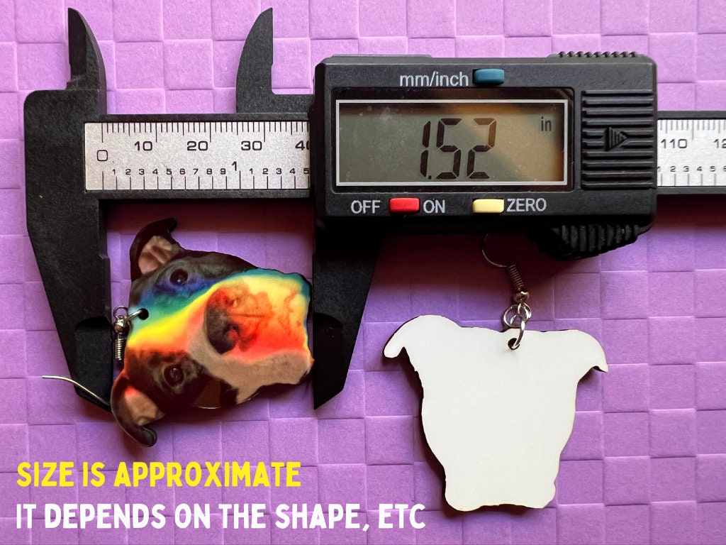 Your Dog Here - Custom Earrings Any Photo Your Dog Here, Picture Earrings, Best Gifts, Sublimated Photos, Unique Gift For Her/Him/Them