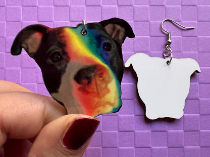 Your Dog Here - Custom Earrings Any Photo Your Dog Here, Picture Earrings, Best Gifts, Sublimated Photos, Unique Gift For Her/Him/Them
